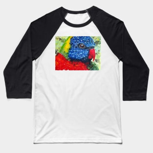 Rainbow Lorikeet - Acrylic Baseball T-Shirt